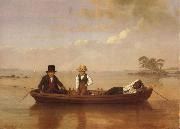 James-Goodwyn Clonney Fishen im Long Island Sound nahe oil